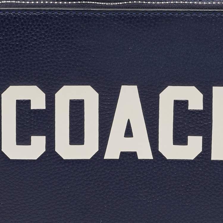 Pre Owned Coach Blue Leather Charter Camera Crossbody Bag