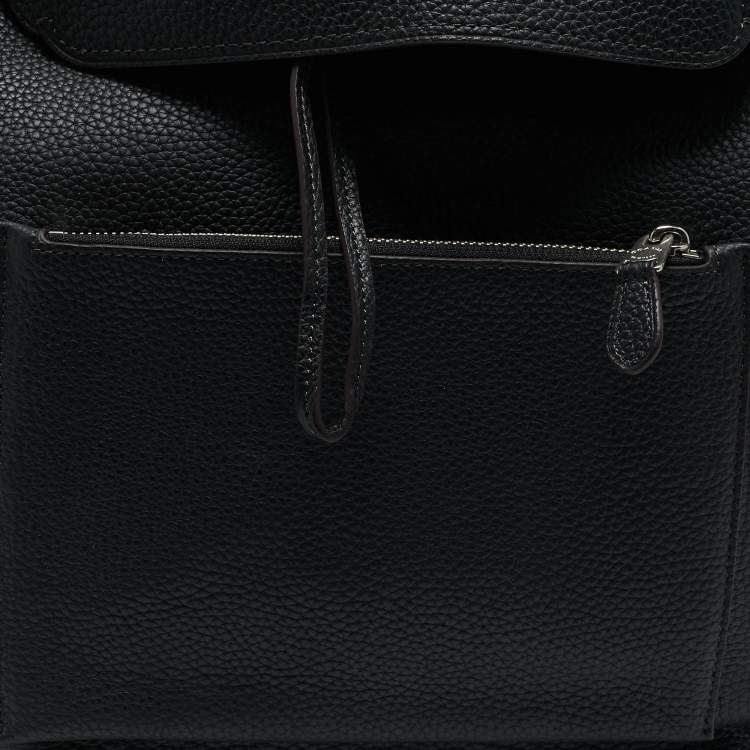 Pre Owned Coach Black Leather Manhattan Backpack