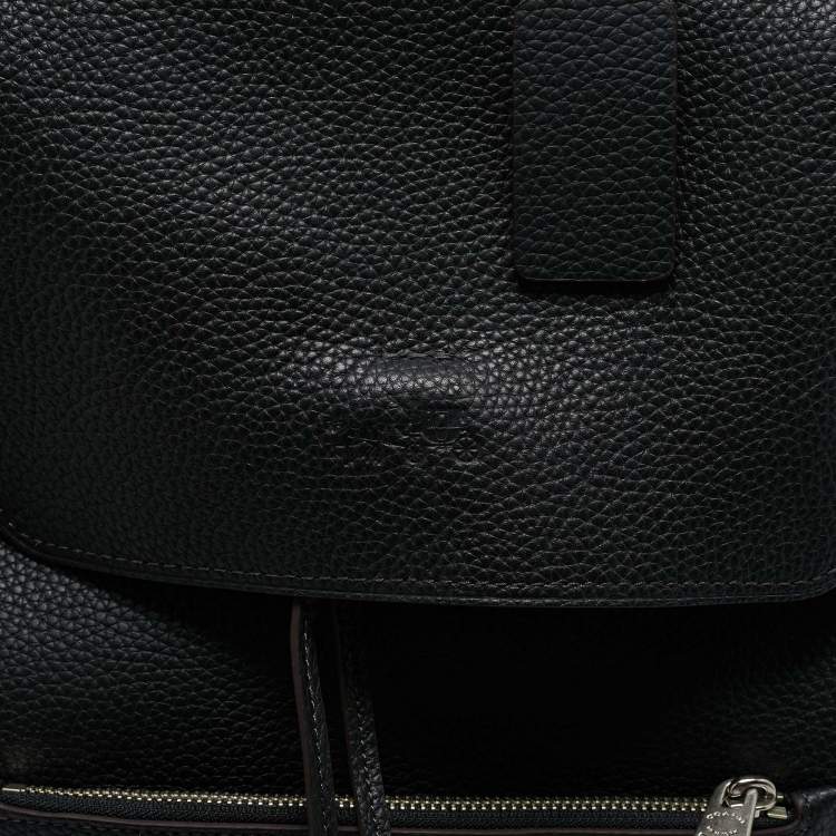 Pre Owned Coach Black Leather Manhattan Backpack