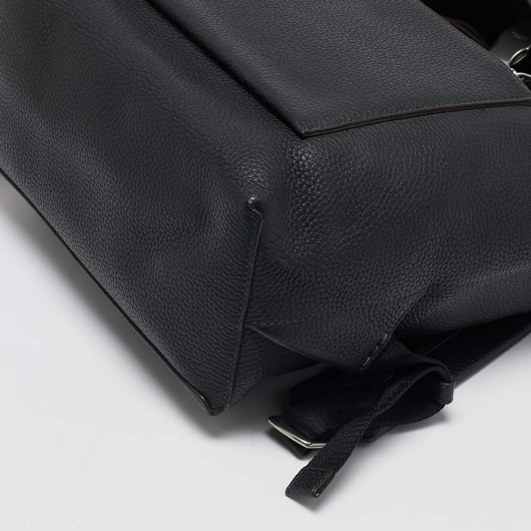 Pre Owned Coach Black Leather Manhattan Backpack