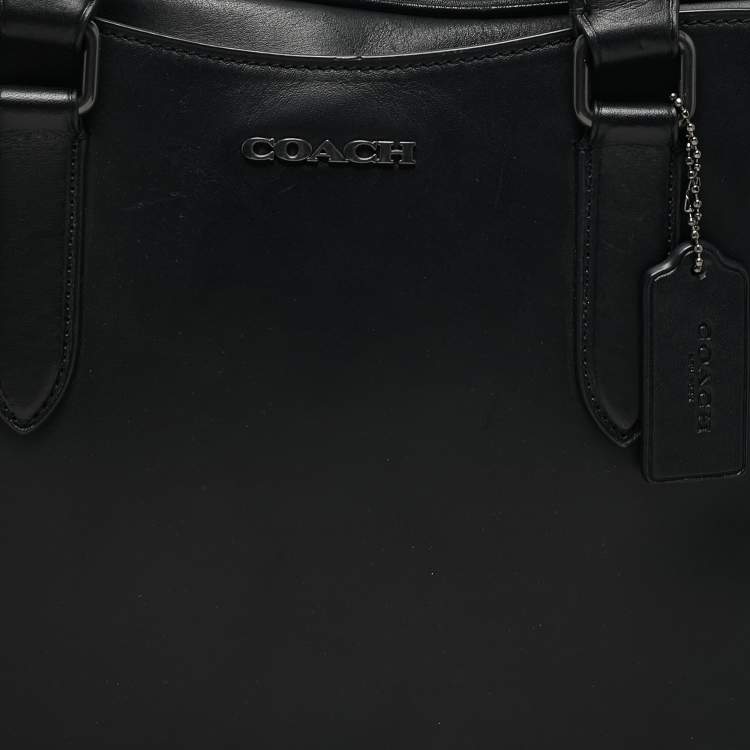 Pre Owned Coach Black Leather Graham Briefcase
