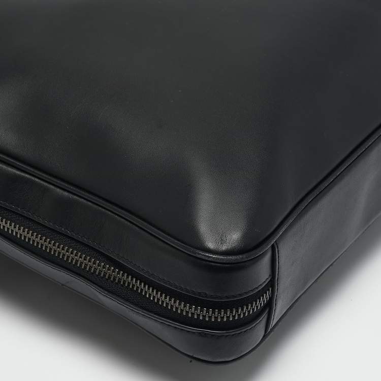 Pre Owned Coach Black Leather Graham Briefcase