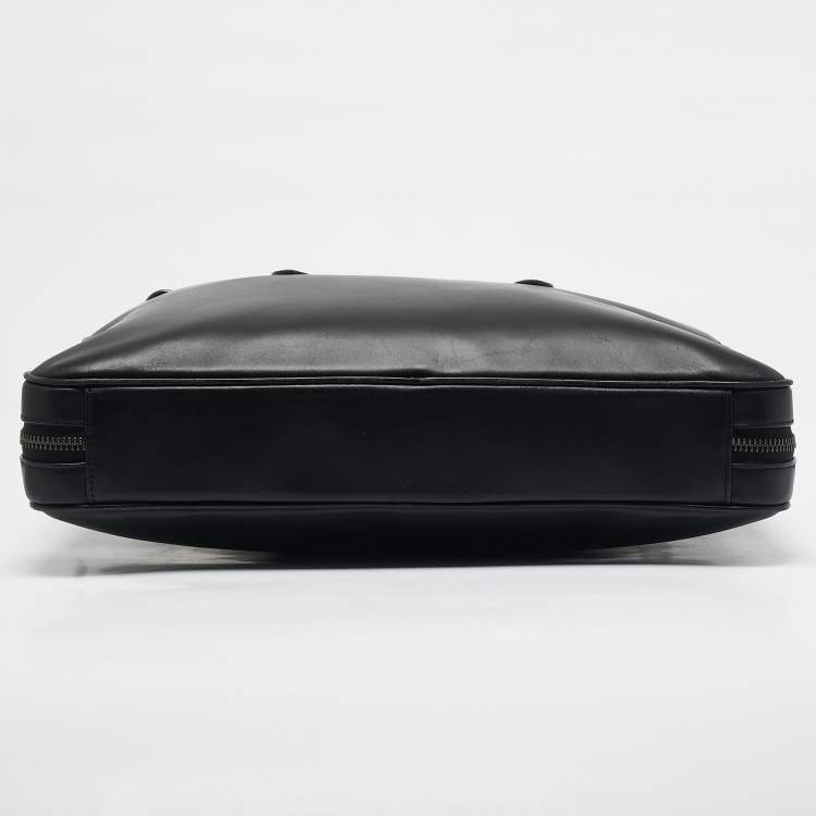 Pre Owned Coach Black Leather Graham Briefcase