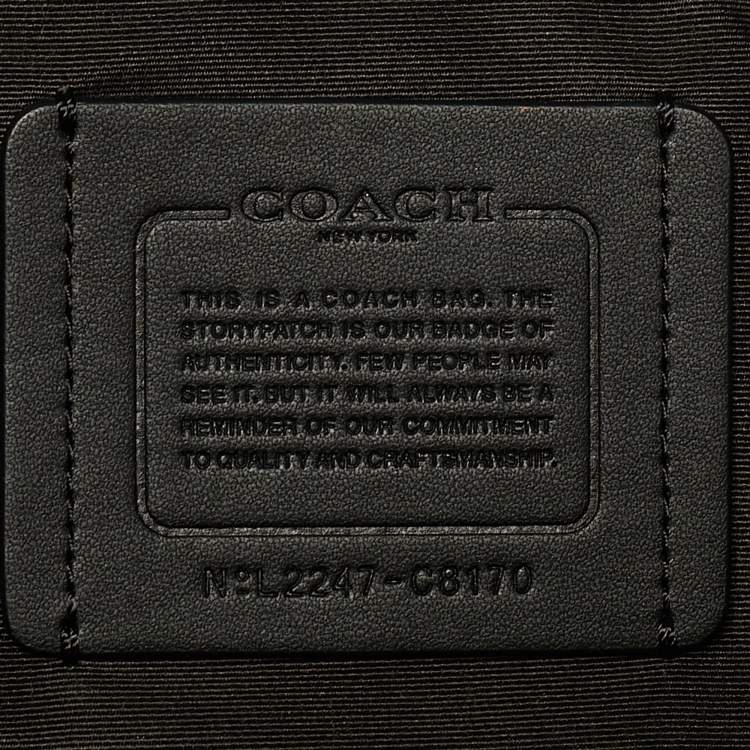 Pre Owned Coach Black Leather Graham Briefcase