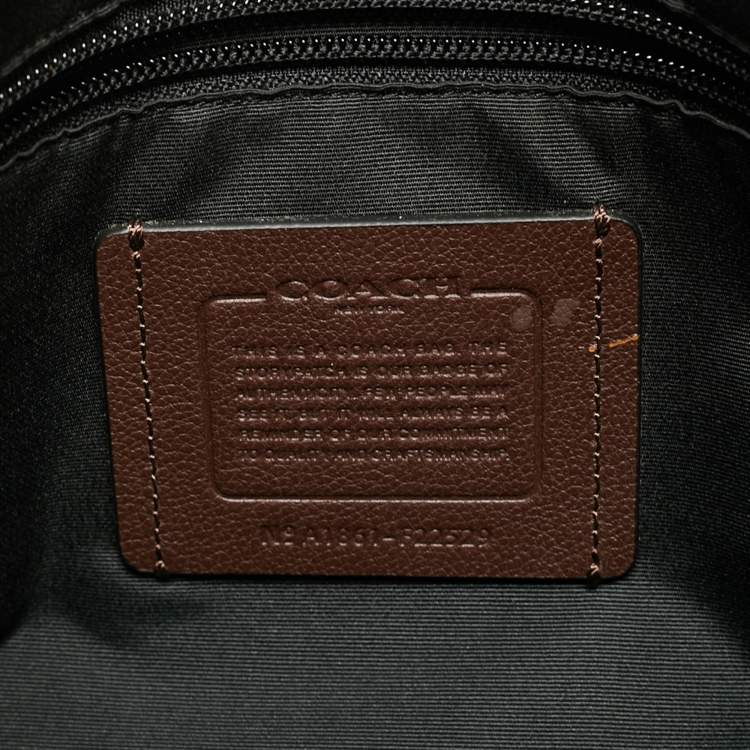 Pre Owned Coach Choco Brown Leather Hamilton Laptop Bag