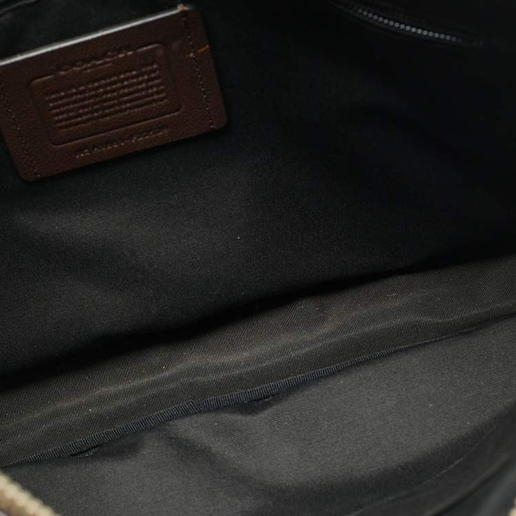 Pre Owned Coach Choco Brown Leather Hamilton Laptop Bag