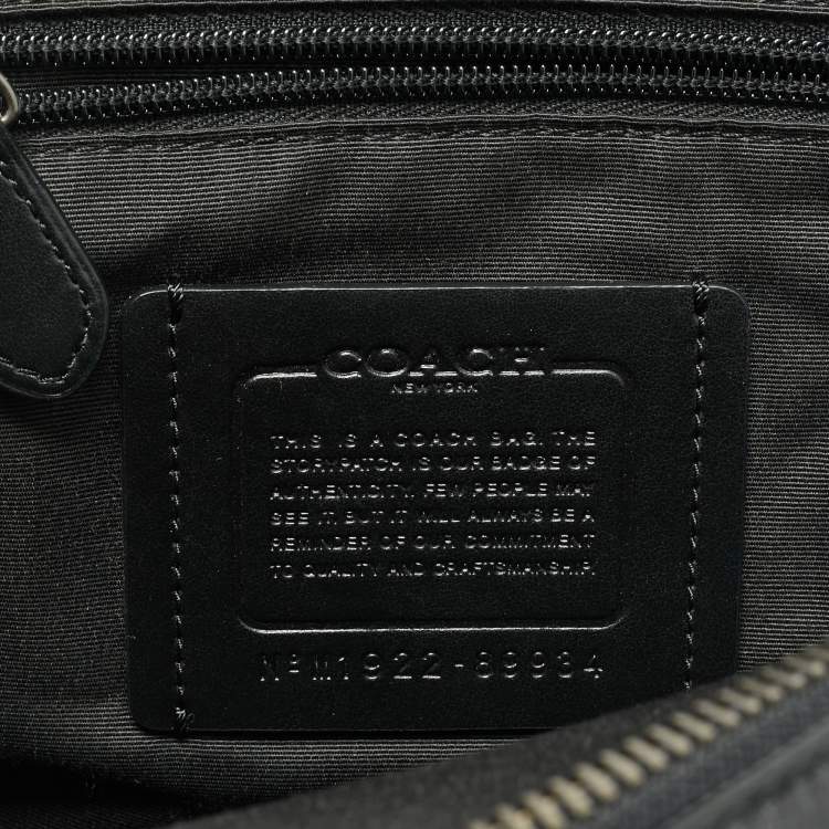 Pre Owned Coach Black Leather Graham Pack Bag