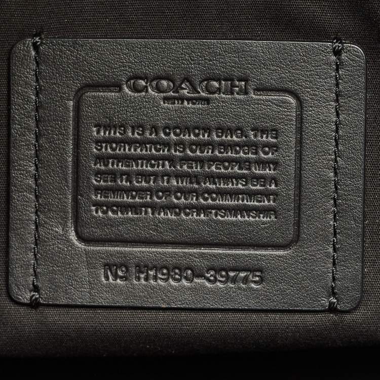 Pre Owned Coach Black Signature Coated Canvas and Leather Metropolitan Portfolio Briefcases Bag