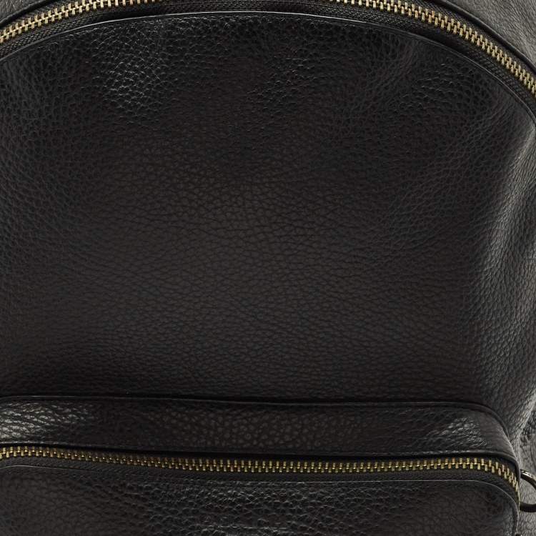 Pre Owned Coach Black Leather West Backpack