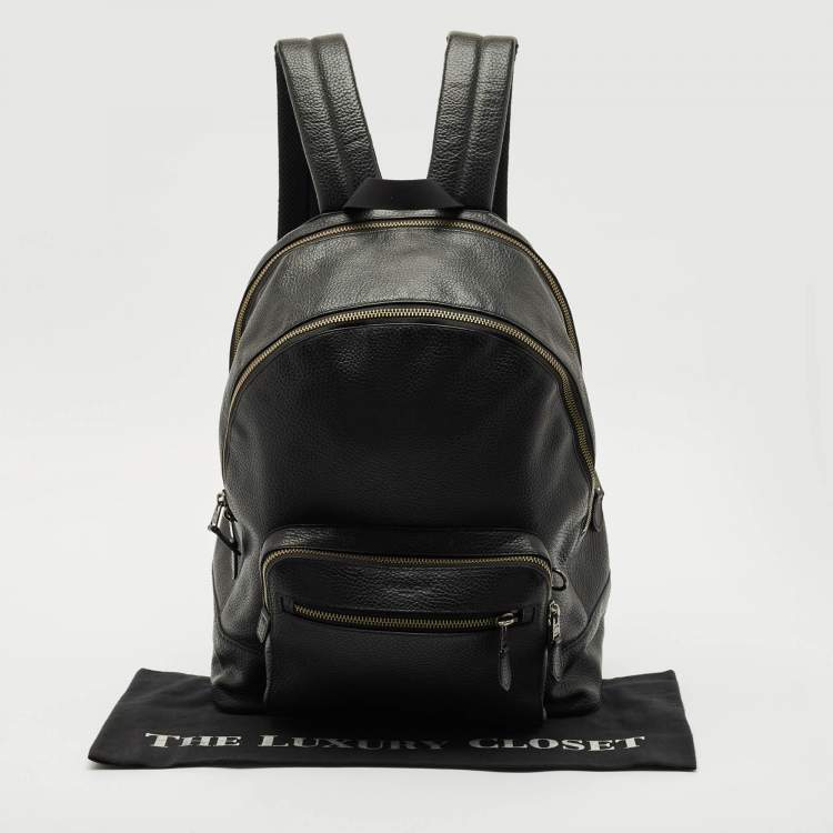 Pre Owned Coach Black Leather West Backpack