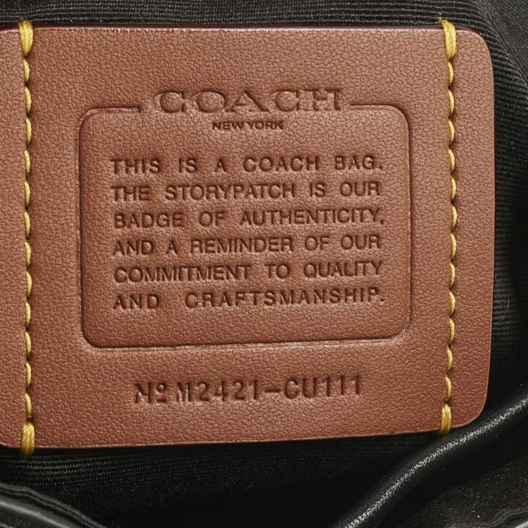 Pre Owned Coach Black Leather Racer Pack Bag