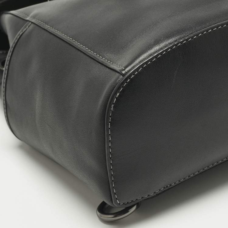 Pre Owned Coach Black Leather Racer Pack Bag