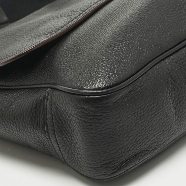 Pre Owned Coach Black Leather Metropolitan Soft Courier Messenger Bag