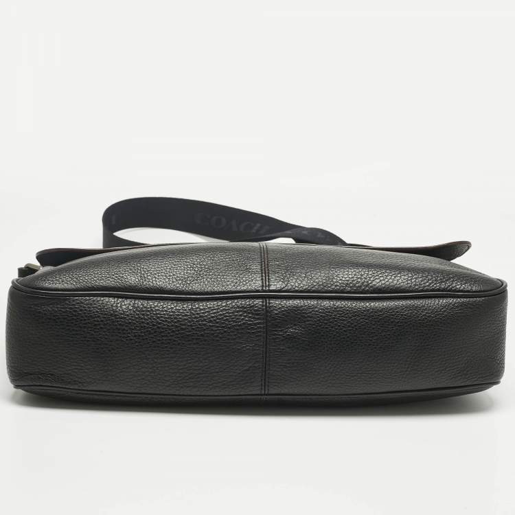 Pre Owned Coach Black Leather Metropolitan Soft Courier Messenger Bag
