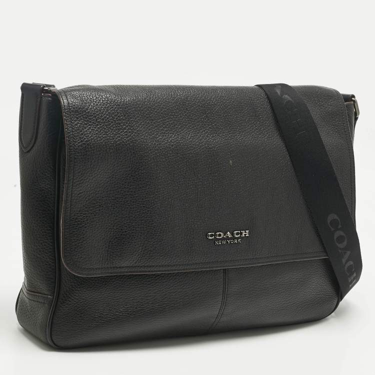 Pre Owned Coach Black Leather Metropolitan Soft Courier Messenger Bag