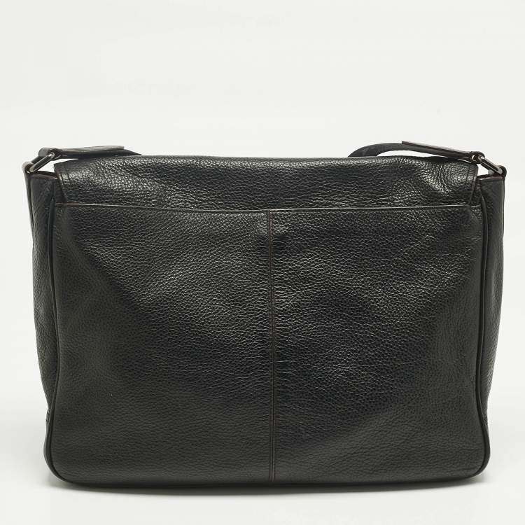 Pre Owned Coach Black Leather Metropolitan Soft Courier Messenger Bag
