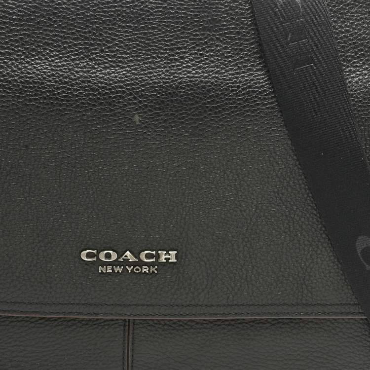 Pre Owned Coach Black Leather Metropolitan Soft Courier Messenger Bag