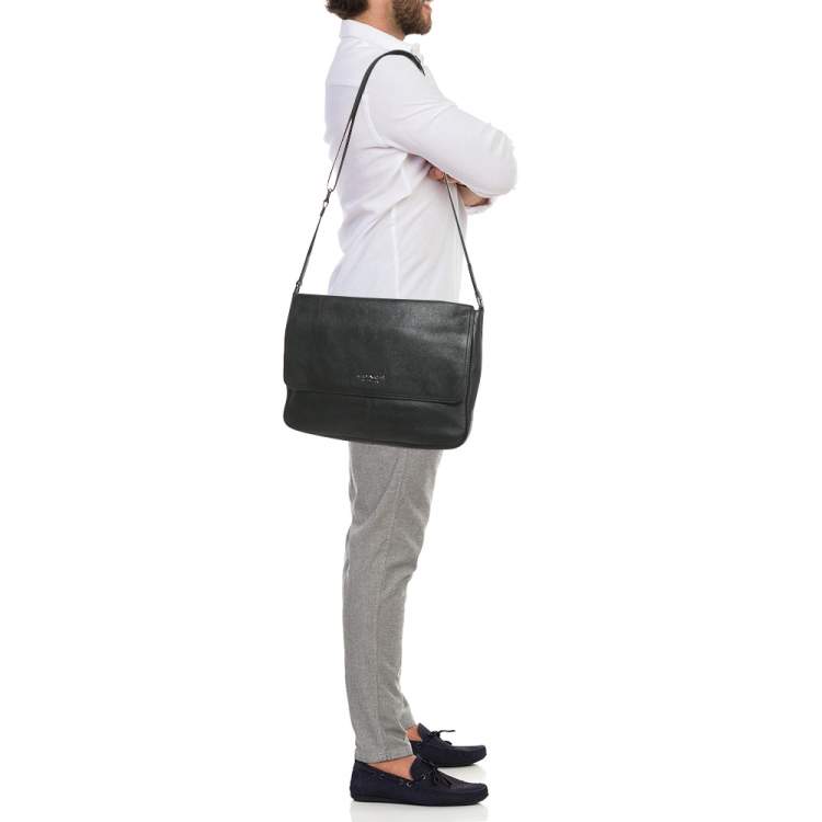 Pre Owned Coach Black Leather Metropolitan Soft Courier Messenger Bag