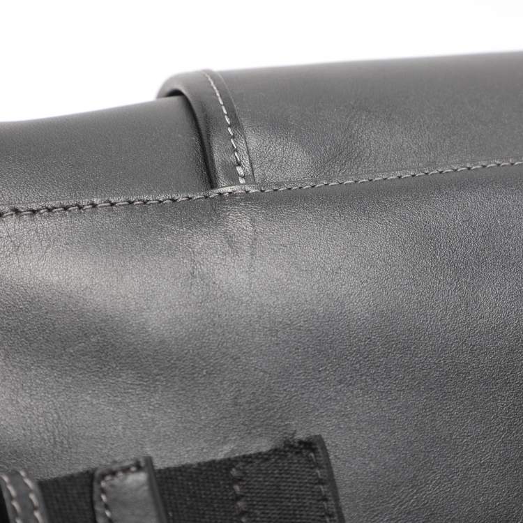 Pre Owned Coach Racer Black Leather Pack Bag