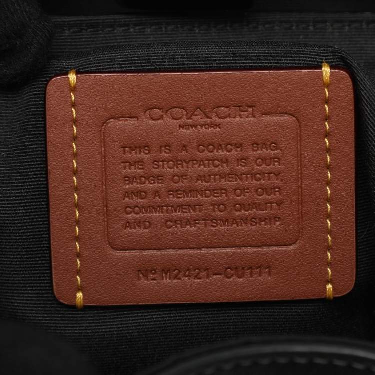 Pre Owned Coach Racer Black Leather Pack Bag