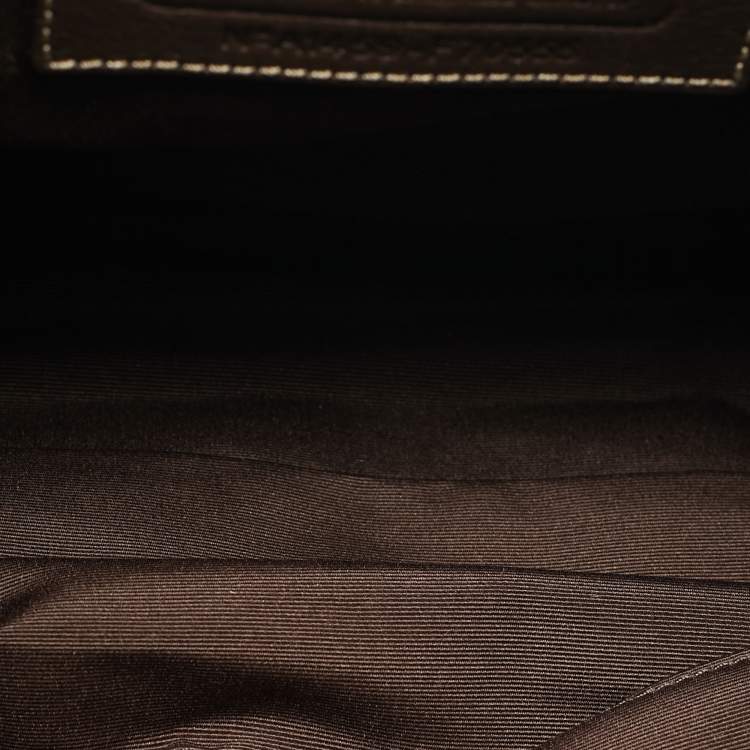 مملوكة مسبقًا Coach Heritage Web Dark Brown Leather Messenger Bag