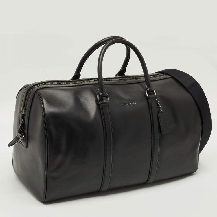 Pre Owned Coach Venturer Black Leather Duffel Bag