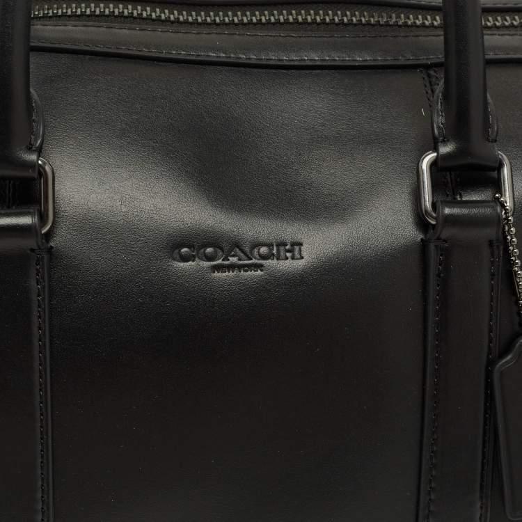 Pre Owned Coach Venturer Black Leather Duffel Bag