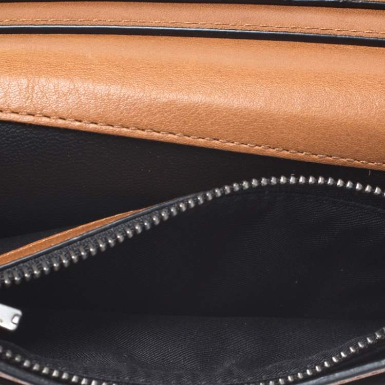 Pre Owned Coach Brown Leather Boxed Breast Pocket Wallet