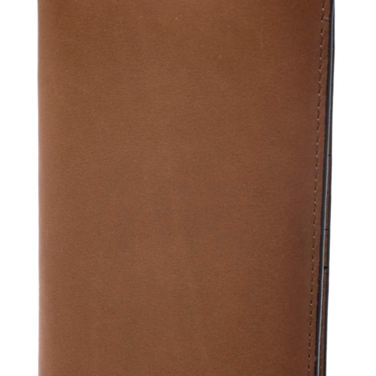 Pre Owned Coach Brown Leather Boxed Breast Pocket Wallet