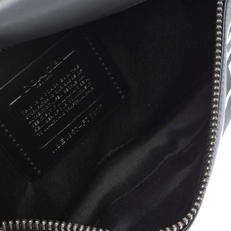 Pre Owned Coach Grey Leather Body Bag