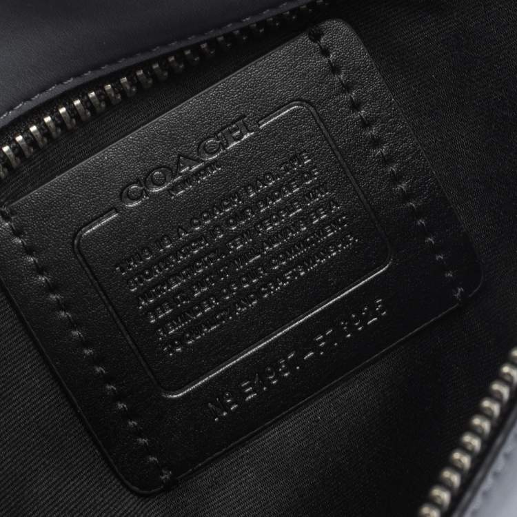 Pre Owned Coach Grey Leather Body Bag