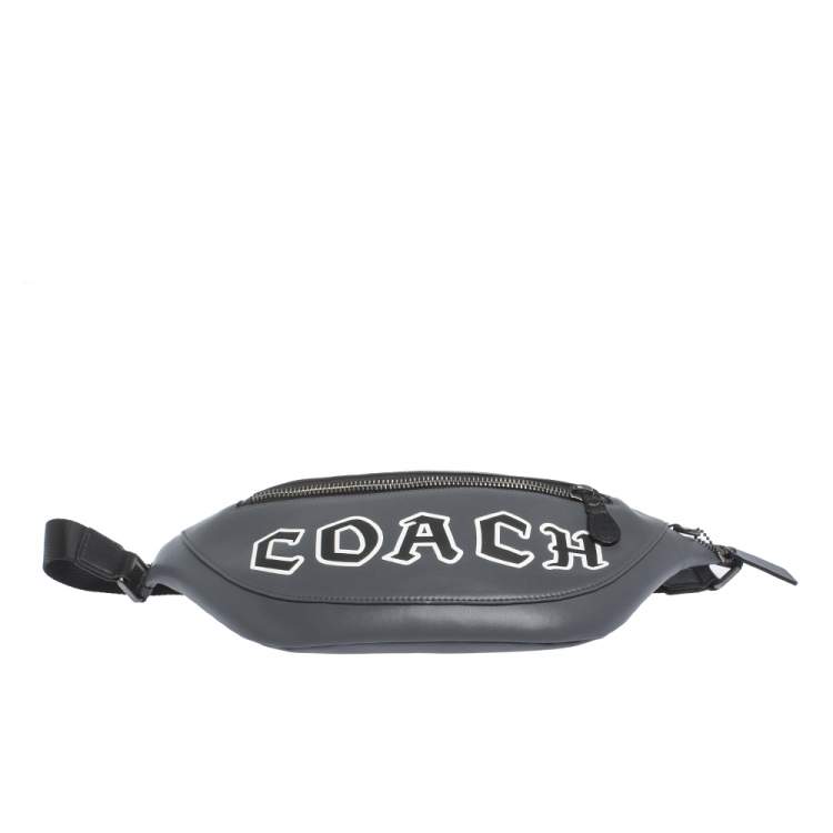 Pre Owned Coach Grey Leather Body Bag