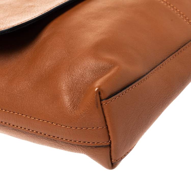 مملوكة مسبقًا Coach Tan Leather Sullivan Messenger Flap Bag