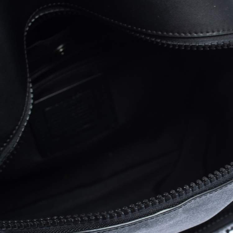 Pre Owned Coach Black Coated Canvas and Leather West Backpack 