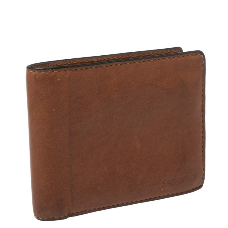 Pre Owned Coach Brown Leather Bifold Wallet
