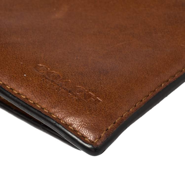 Pre Owned Coach Brown Leather Bifold Wallet