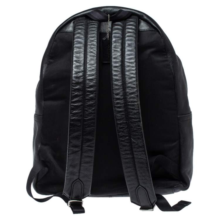 Pre Owned Coach Black Leather Campus Backpack