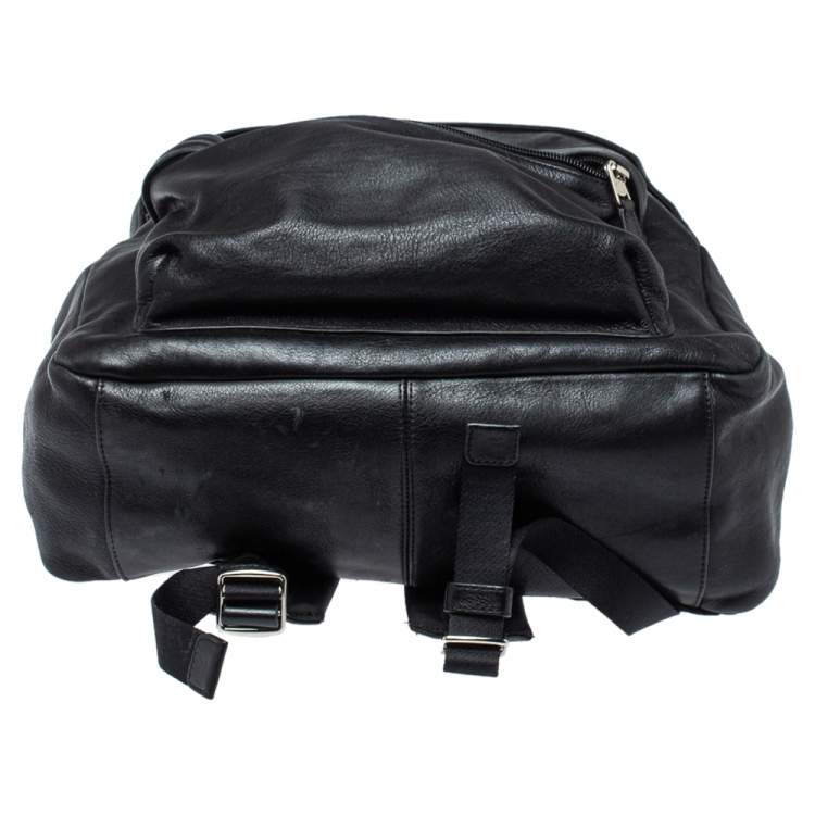 Pre Owned Coach Black Leather Campus Backpack
