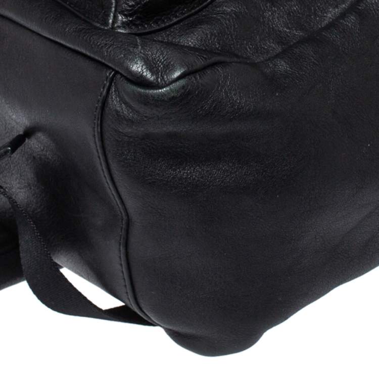 Pre Owned Coach Black Leather Campus Backpack