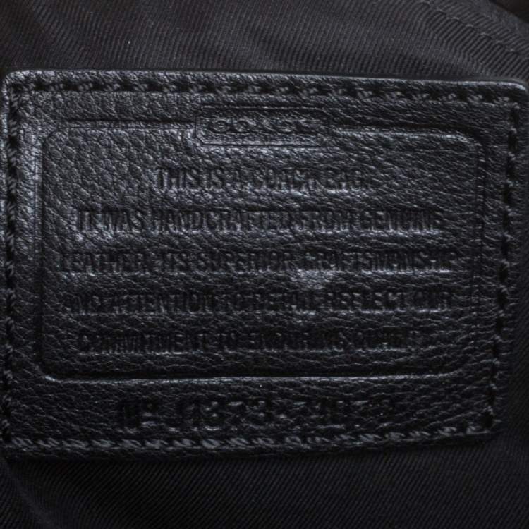 Pre Owned Coach Black Pebbled Leather Courier Legacy Messenger Bag