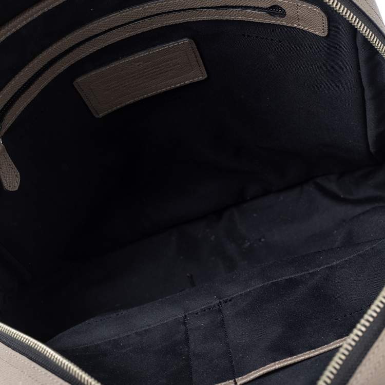 Pre Owned Coach Taupe Leather Backpack