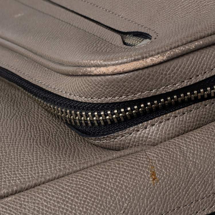 Pre Owned Coach Taupe Leather Backpack