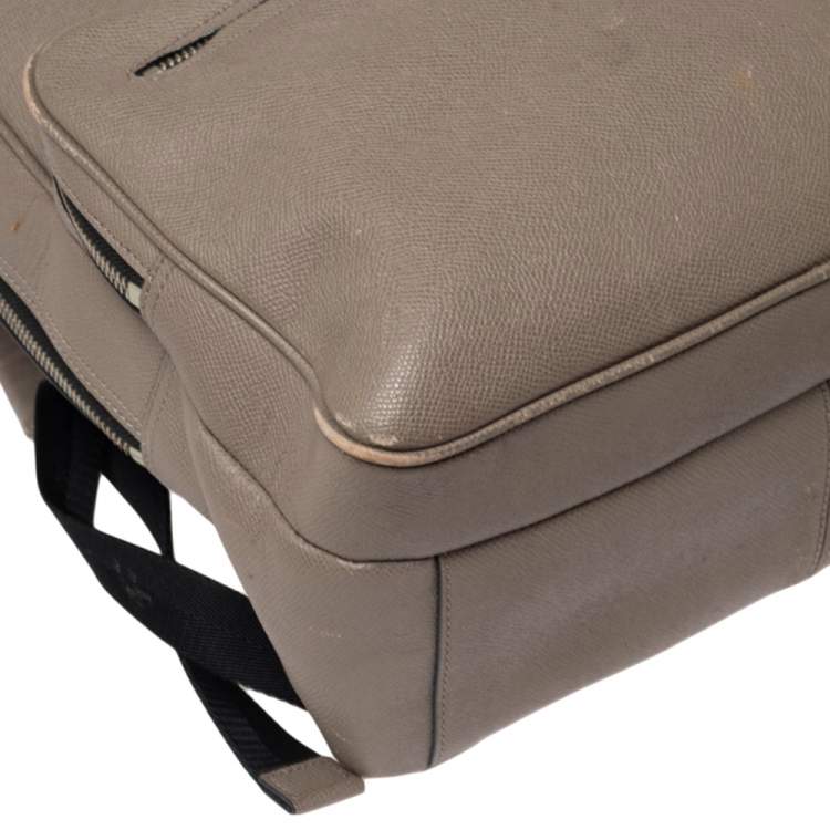 Pre Owned Coach Taupe Leather Backpack