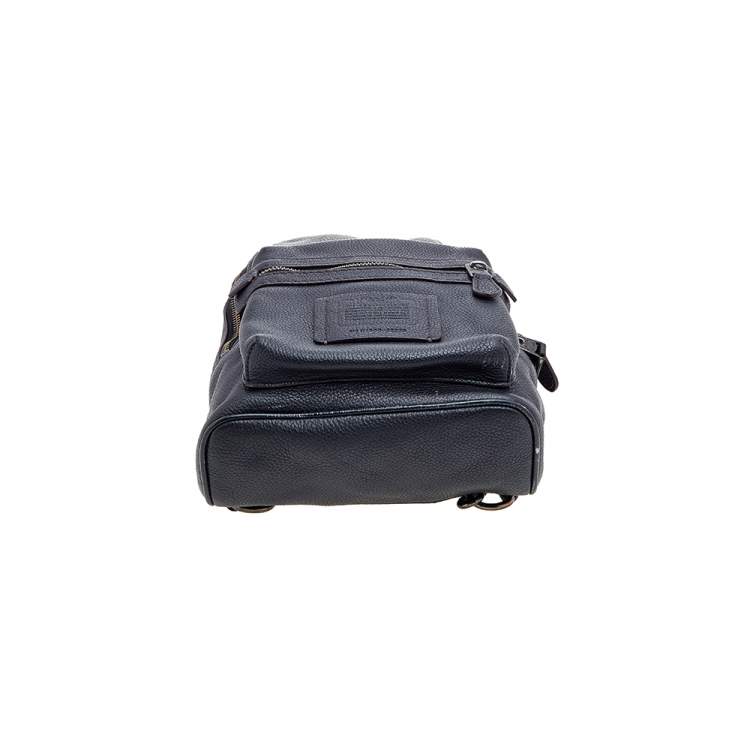 Pre Owned Coach Black Leather Academy Sling Backpack