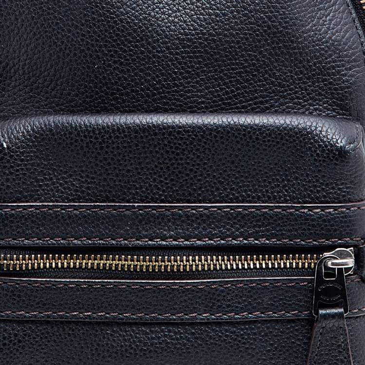 Pre Owned Coach Black Leather Academy Sling Backpack