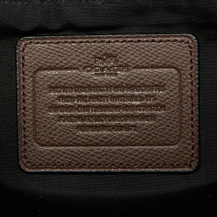 Pre Owned Coach Brown Leather Briefcase Laptop Bag