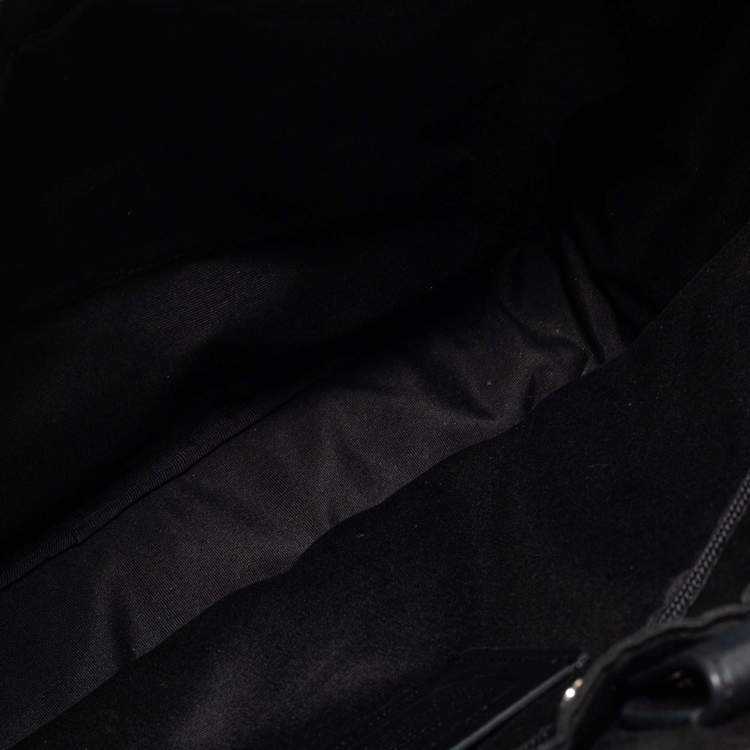Pre Owned Coach Black Signature Coated Canvas and Leather Perry Slim Laptop Bag
