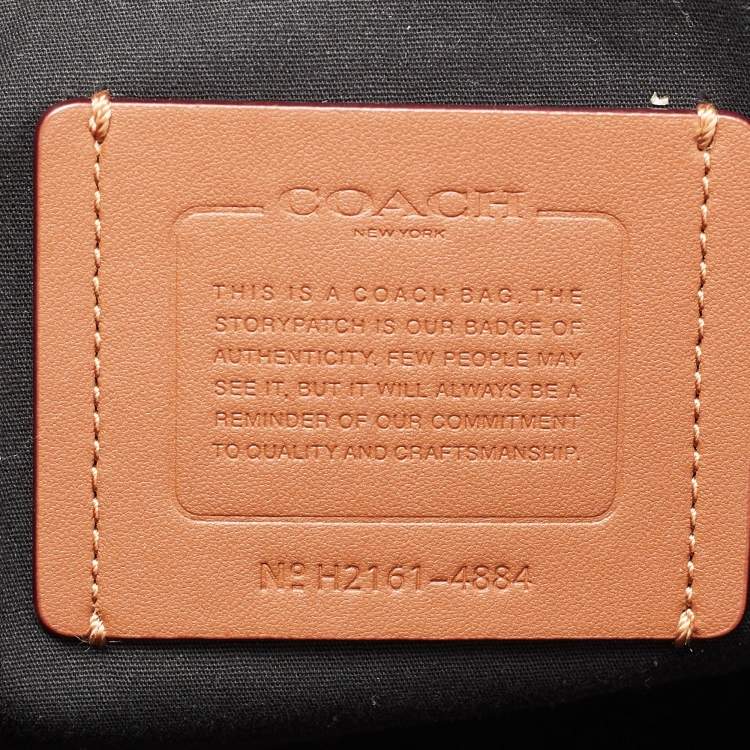 Pre Owned Coach Black Canvas And Leather With Coach Badge Field 40 Tote