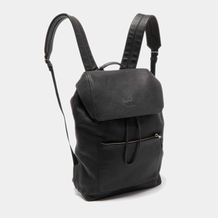 Pre Owned Coach Black Leather Manhattan Backpack 