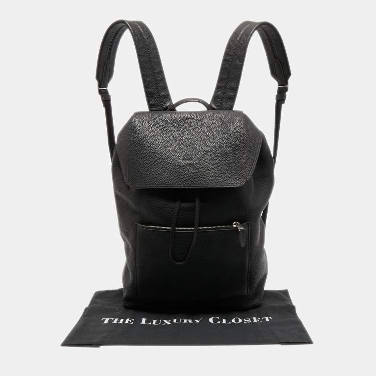 Pre Owned Coach Black Leather Manhattan Backpack 